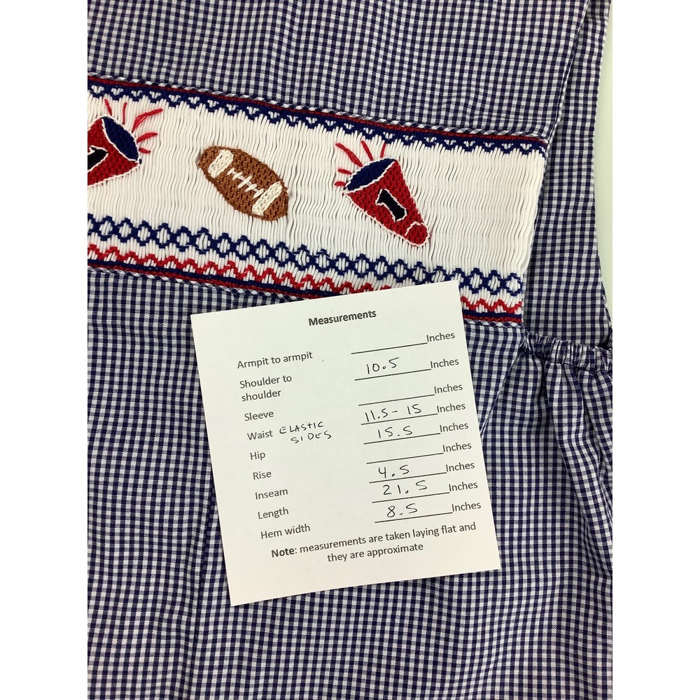 Sir John Smocked Navy Football Shortalls toddler size 3T NWT - Picture 11 of 11